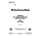KitchenAid KEBI141XBL0 front cover diagram