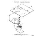 KitchenAid KEBI141XBL0 component shelf and latch diagram