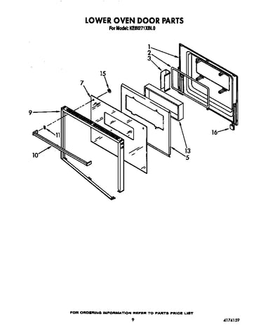 Lower oven door
