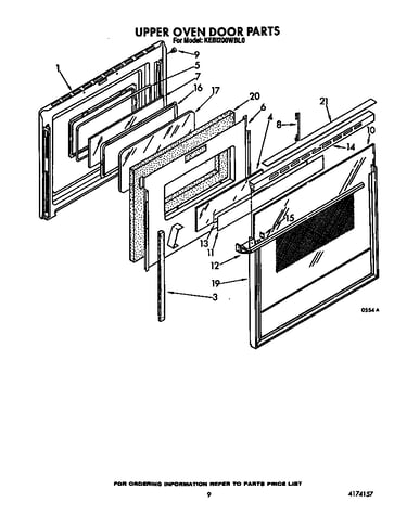Upper oven door