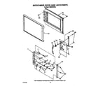 KitchenAid KEMI300VBL5 microwave door and latch diagram