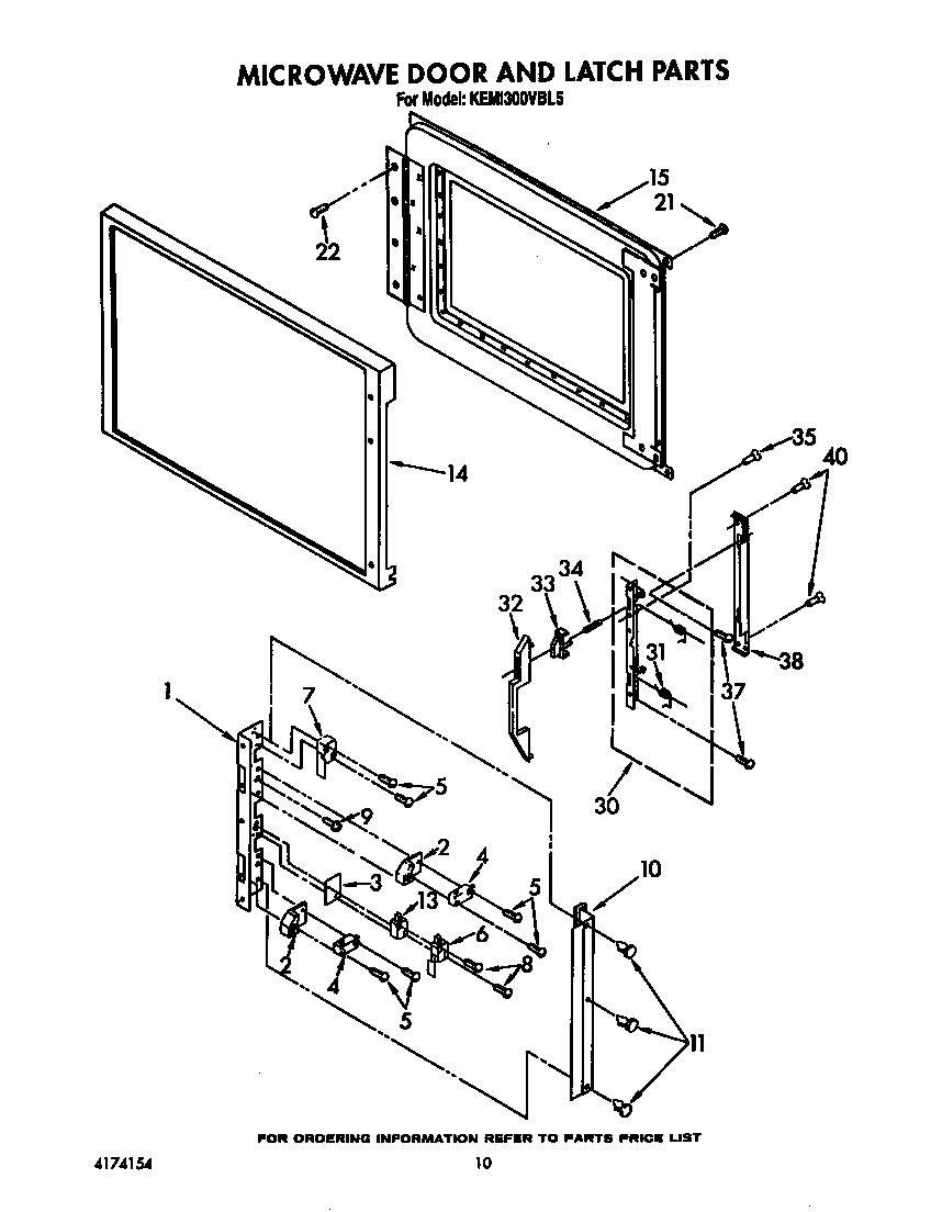 Microwave door and latch