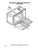 Microwave cabinet and shelf
