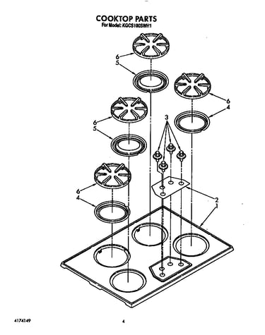 Cooktop parts