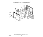 KitchenAid KEBS277WWH3 upper and lower oven door diagram