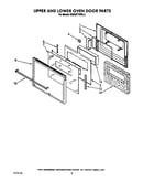 Upper and lower oven door