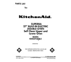 KitchenAid KEBS276WBL3 front cover diagram