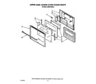 KitchenAid KEBS276WWH3 upper and lower oven door diagram