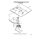 KitchenAid KEBS276WWH3 component shelf and latch diagram