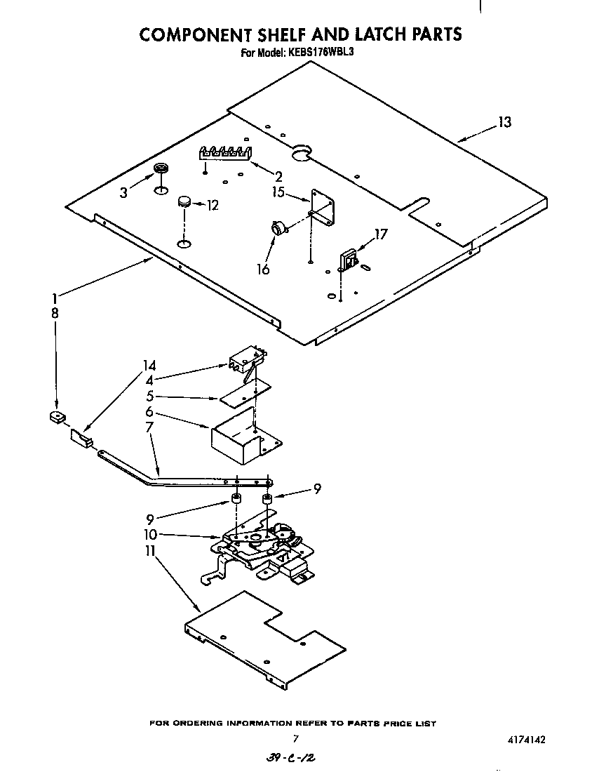 COMPONENT SHELF AND LATCH