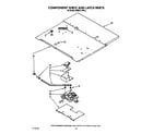 KitchenAid KEBI271WBL3 component shelf and latch diagram