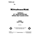 KitchenAid KEBI171WBL3 front cover diagram