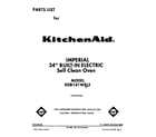 KitchenAid KEBI141WBL3 front cover diagram
