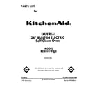 KitchenAid KEBI141WBL2 front cover diagram