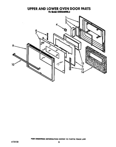 Upper and lower oven door
