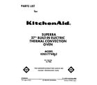KitchenAid KEBS177WWH2 front cover diagram