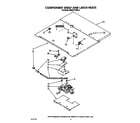 KitchenAid KEBS177WWH2 component shelf and latch diagram