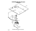 KitchenAid KEBI271WBL2 component shelf and latch diagram