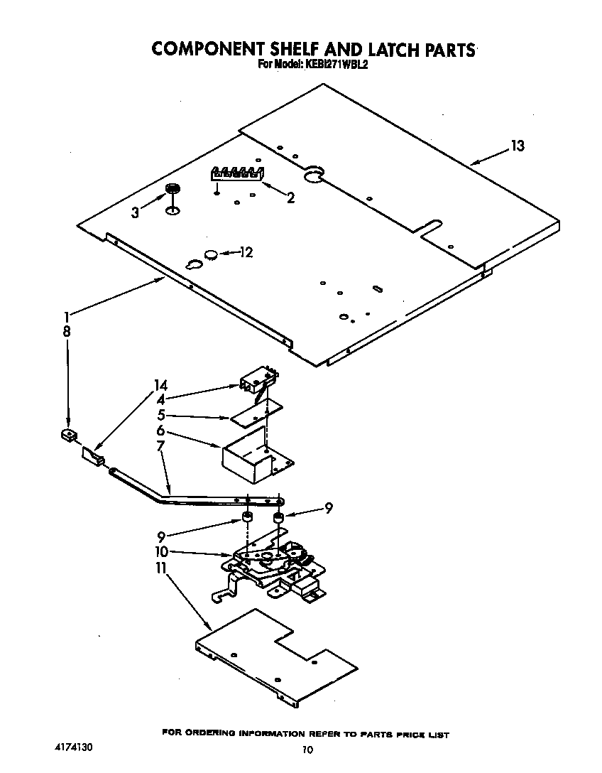 Component shelf and latch