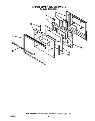 Upper oven door