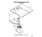KitchenAid KEBI171WBL2 component shelf and latch diagram