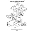 KitchenAid KGCT365TWH1 burner box, gas valves, and switches diagram