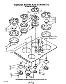 Cooktop burner and grate