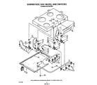 KitchenAid KGCT305TWH1 burner box, gas valves,and switches diagram