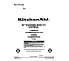 KitchenAid KEMS376TWH2 front cover diagram