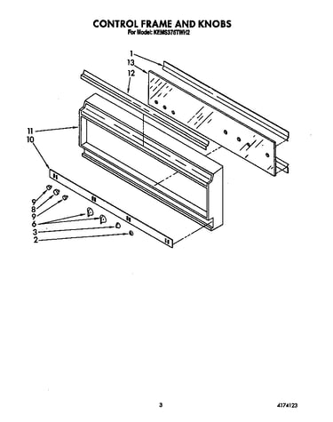 Control frame and knob