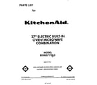 KitchenAid KEMI371TBL3 front cover diagram