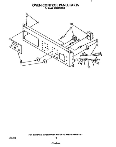 Oven control panel