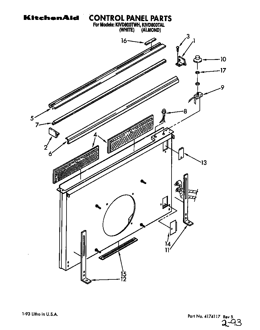 Control panel parts