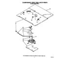 KitchenAid KEBS176WBL1 component shelf and latch diagram