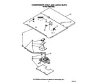 KitchenAid KEBS276WBL1 component shelf and latch diagram