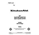KitchenAid KEDT105VWH2 front cover diagram