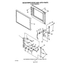 KitchenAid KEMI300VBL4 microwave door and latch diagram