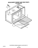 Microwave cabinet and shelf