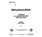 KitchenAid KEBI141WBL1 front cover diagram