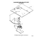 KitchenAid KEBI141WBL1 component shelf and latch diagram