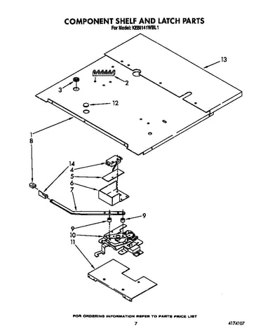 Component shelf and latch