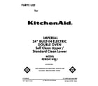 KitchenAid KEBI241WBL1 front cover diagram