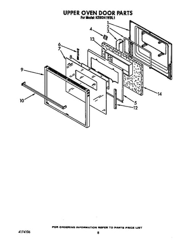 Upper oven door