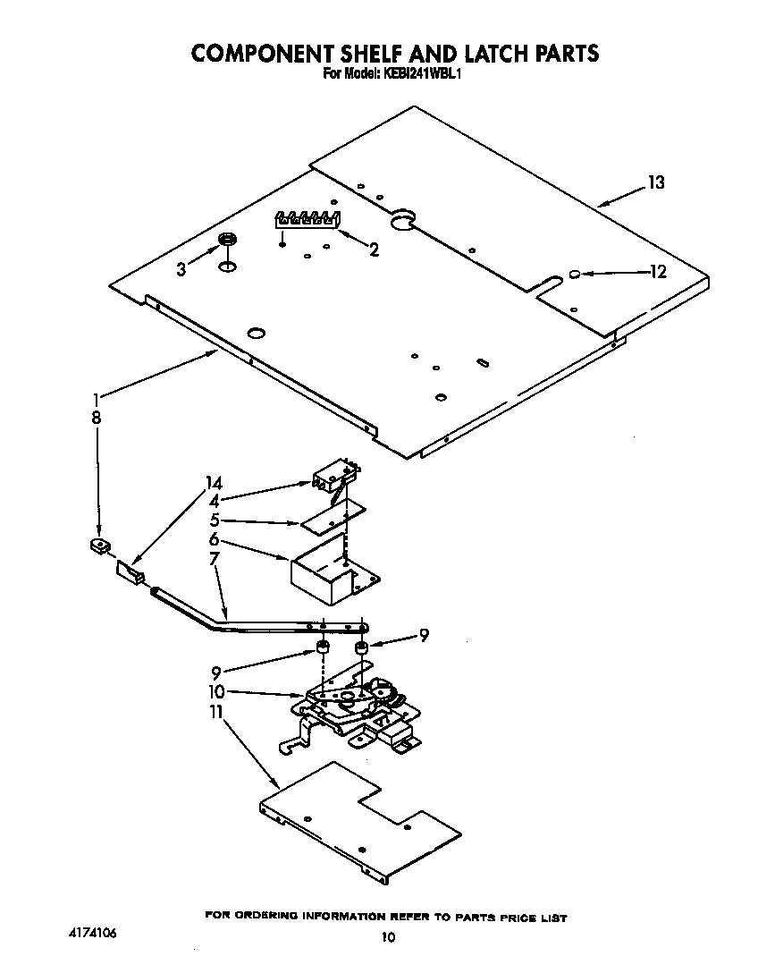 Component shelf and latch