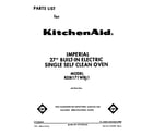 KitchenAid KEBI171WBL1 front cover diagram
