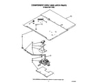 KitchenAid KEBI171WBL1 component shelf and latch diagram