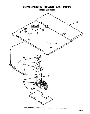 Component shelf and latch