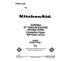 KitchenAid KEBS277WAL1 front cover diagram
