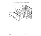 KitchenAid KEBS277WAL1 upper and lower oven door diagram