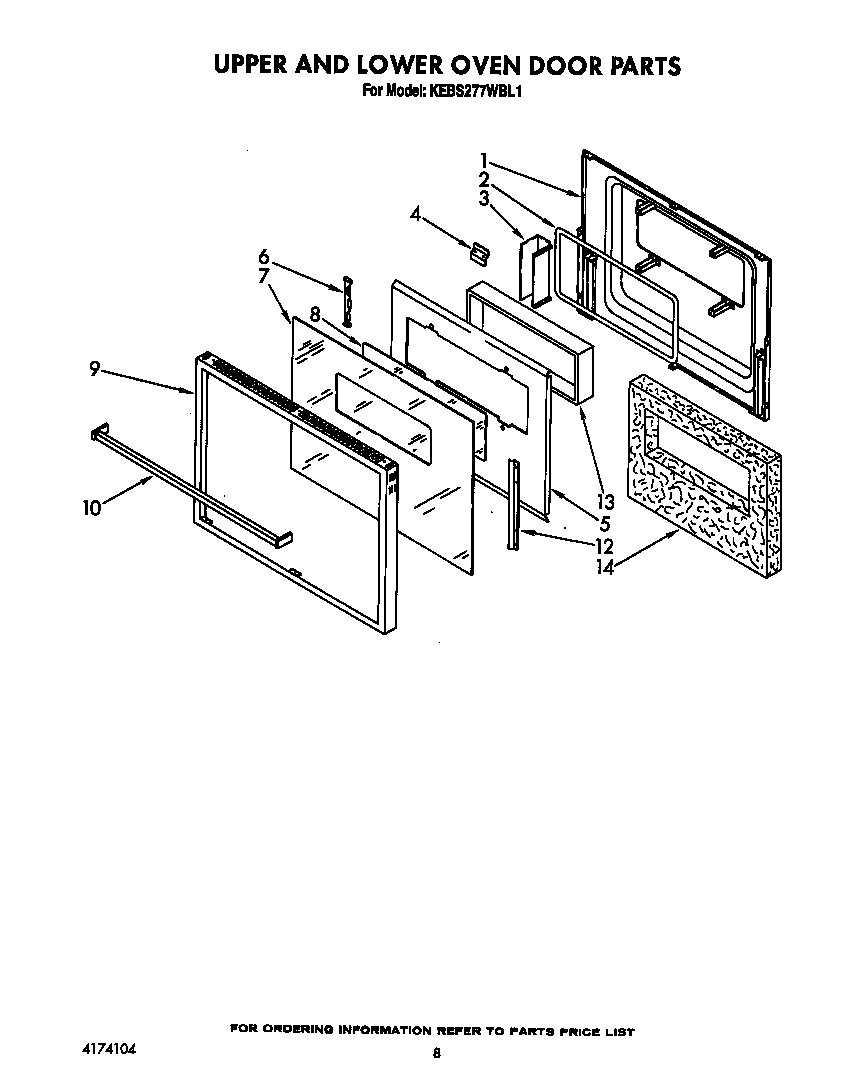 Upper and lower oven door